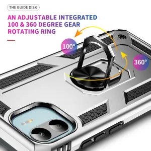 RING Obal s držiakom pre Xiaomi Redmi A1 / Redmi A2 strieborný