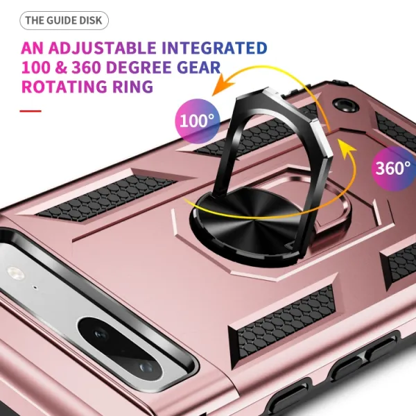 RING Obal s držiakom pre Google Pixel 7a ružový