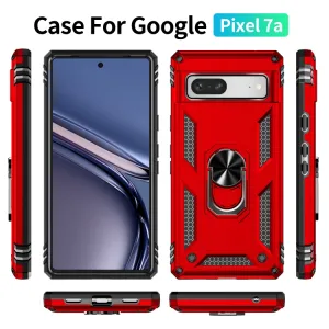 RING Obal s držiakom pre Google Pixel 7a červený