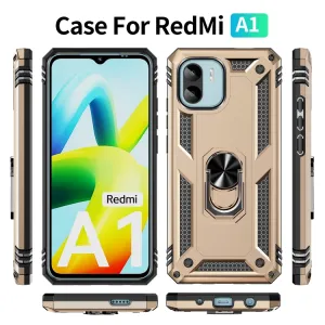 RING Obal s držiakom pre Xiaomi Redmi A1 / Redmi A2 zlatý