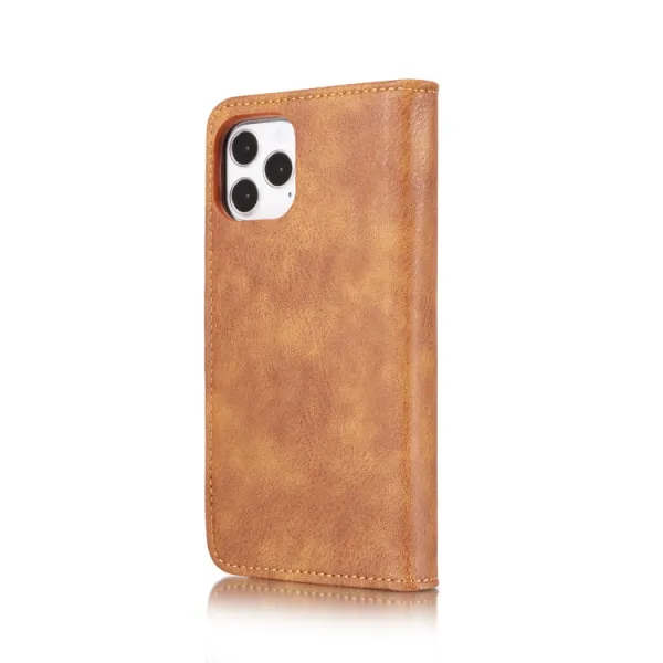 DG.MING Peňaženkový obal 2v1 pre Apple iPhone 12 / iPhone 12 Pro hnedý