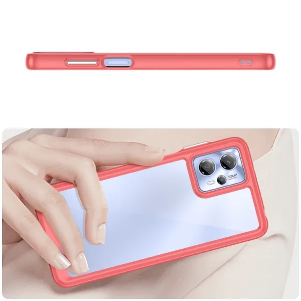 CRYSTAL Ochranný kryt pre Motorola Moto G13 / G23 červený