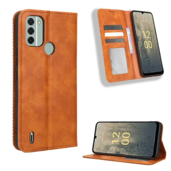 BUSINESS Peňaženkový kryt pre Nokia C31 hnedý