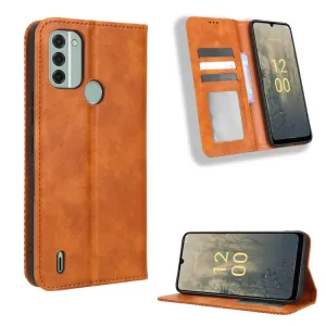 BUSINESS Peňaženkový kryt pre Nokia C31 hnedý