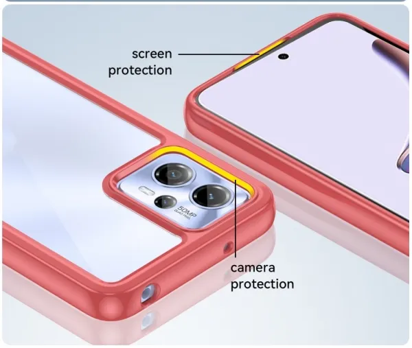 CRYSTAL Ochranný kryt pre Motorola Moto G13 / G23 červený