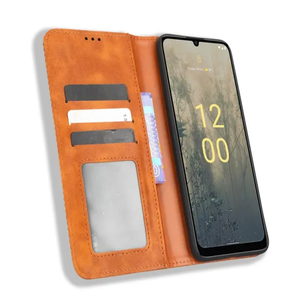 BUSINESS Peňaženkový kryt pre Nokia C31 hnedý