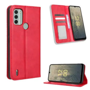 BUSINESS Peňaženkový kryt pre Nokia C31 červený