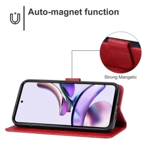 SMOOTH Peňaženkové puzdro pre Motorola Moto G13 / G23 červené