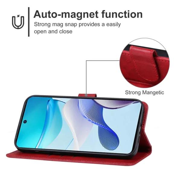 SMOOTH Peňaženkové puzdro pre Motorola Moto G53 5G červené