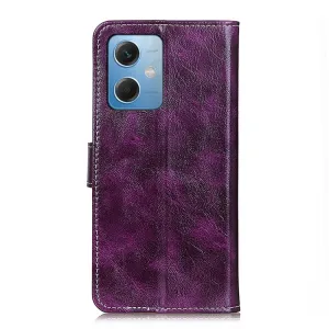 RETRO Peňaženkový obal Xiaomi Poco X5 5G fialový