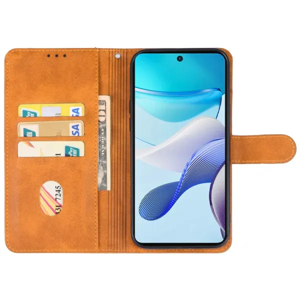 SMOOTH Peňaženkové puzdro pre Motorola Moto G53 5G hnedé