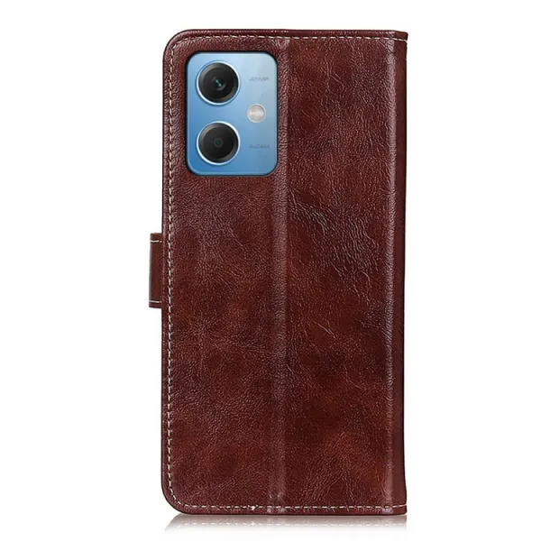 RETRO Peňaženkový obal Xiaomi Poco X5 5G hnedý