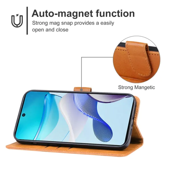 SMOOTH Peňaženkové puzdro pre Motorola Moto G53 5G hnedé