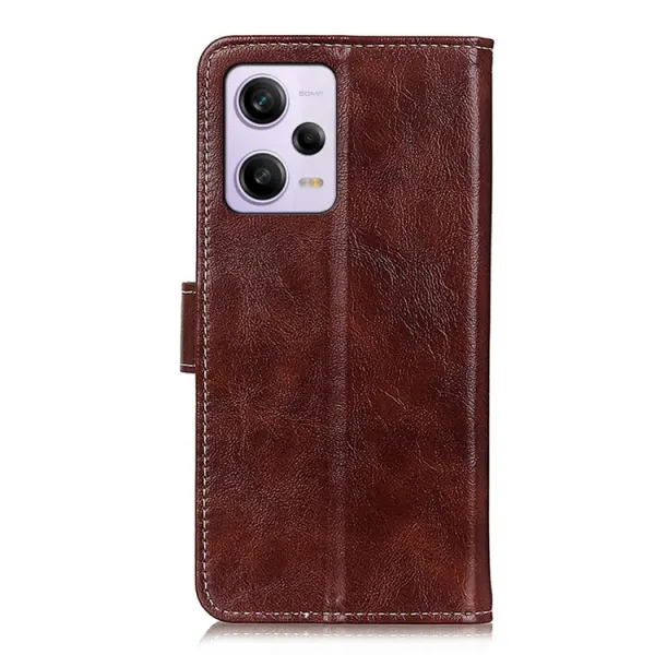 RETRO Peňaženkový obal Xiaomi Poco X5 Pro 5G hnedý