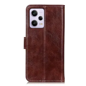 RETRO Peňaženkový obal Xiaomi Poco X5 Pro 5G hnedý