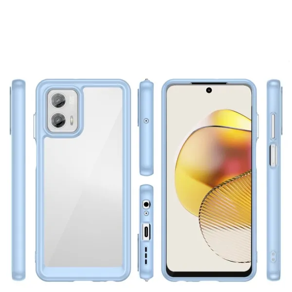 CRYSTAL Ochranný kryt pre  Motorola Moto G73 5G svetlomodrý