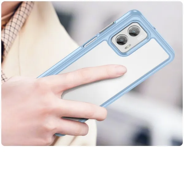 CRYSTAL Ochranný kryt pre  Motorola Moto G73 5G svetlomodrý