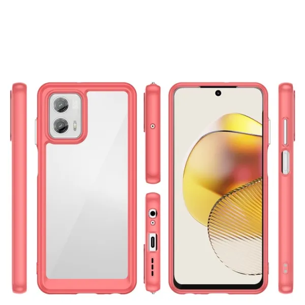 CRYSTAL Ochranný kryt pre  Motorola Moto G73 5G červený