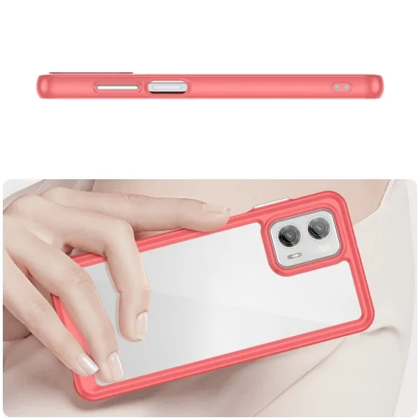 CRYSTAL Ochranný kryt pre  Motorola Moto G73 5G červený