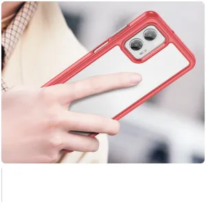CRYSTAL Ochranný kryt pre  Motorola Moto G73 5G červený