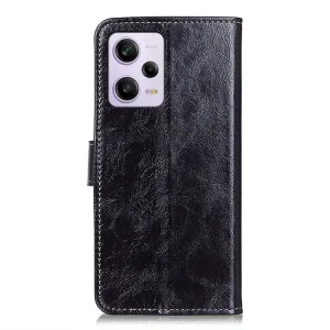 RETRO Peňaženkový obal Xiaomi Poco X5 Pro 5G čierny
