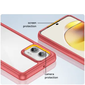 CRYSTAL Ochranný kryt pre  Motorola Moto G73 5G červený