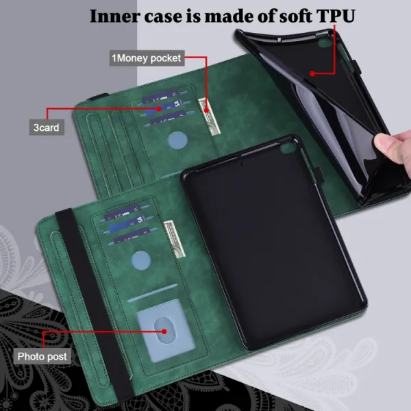 ART LACE Zaklápacie puzdro Lenovo Tab P11 Gen 2 zelené
