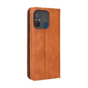 BUSINESS Peňaženkový kryt pre Xiaomi Redmi 12C hnedý