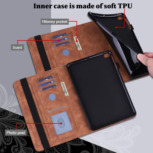 ART LACE Zaklápacie puzdro Lenovo Tab P11 Gen 2 hnedé