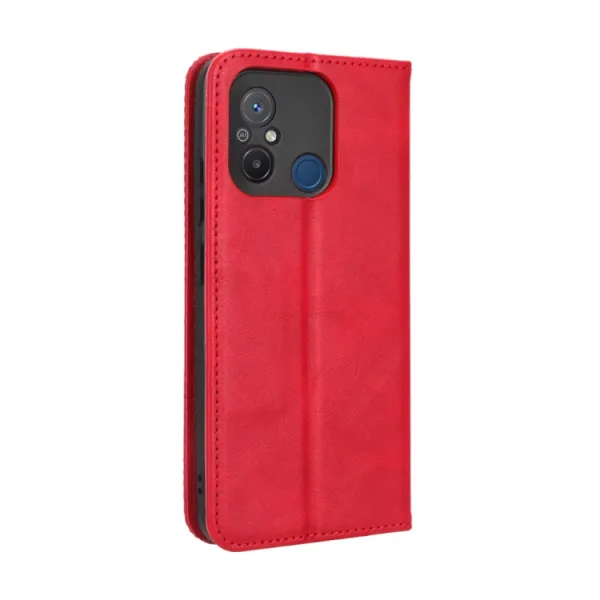 BUSINESS Peňaženkový kryt pre Xiaomi Redmi 12C červený