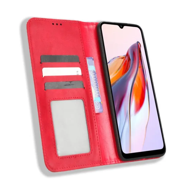 BUSINESS Peňaženkový kryt pre Xiaomi Redmi 12C červený