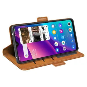 SIDE Peňaženkové puzdro TCL 30 SE svetlohnedé