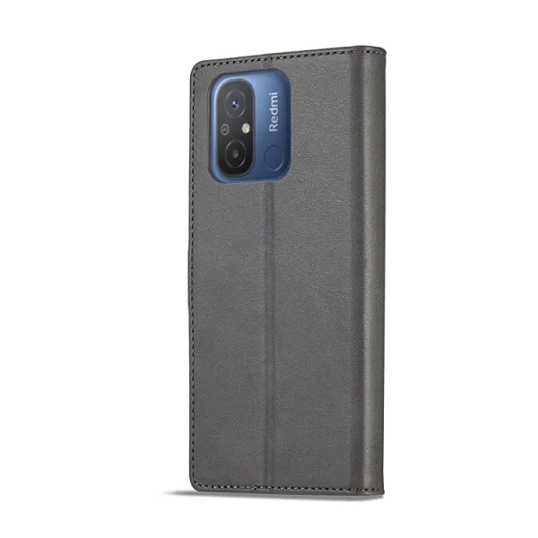 IMEEKE Peňaženkový obal Xiaomi Redmi 12C šedý