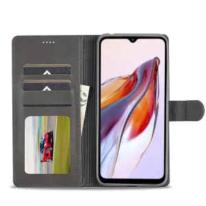 IMEEKE Peňaženkový obal Xiaomi Redmi 12C šedý