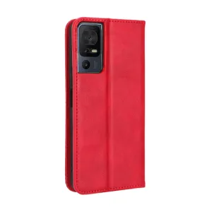 BUSINESS Peňaženkový kryt pre TCL 40SE červený