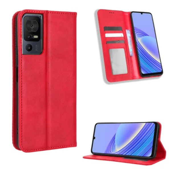 BUSINESS Peňaženkový kryt pre TCL 40SE červený