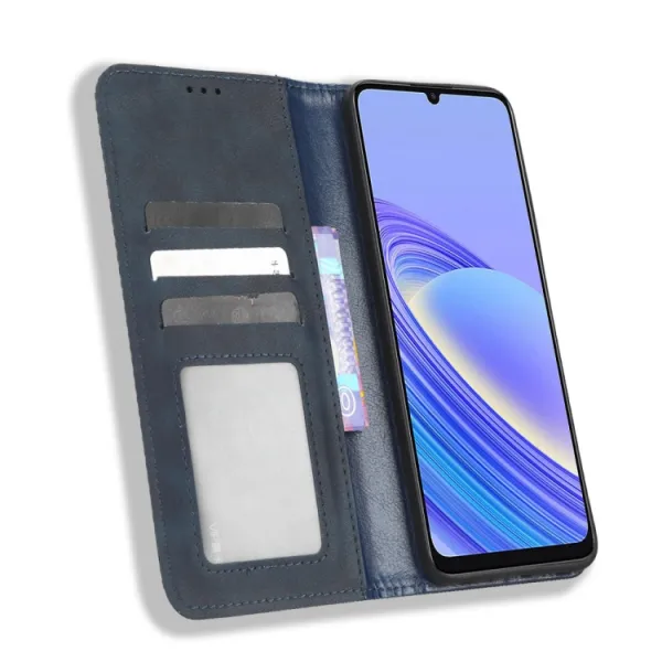 BUSINESS Peňaženkový kryt pre TCL 40SE modrý