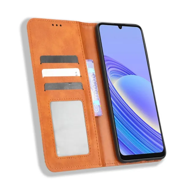 BUSINESS Peňaženkový kryt pre TCL 40SE hnedý