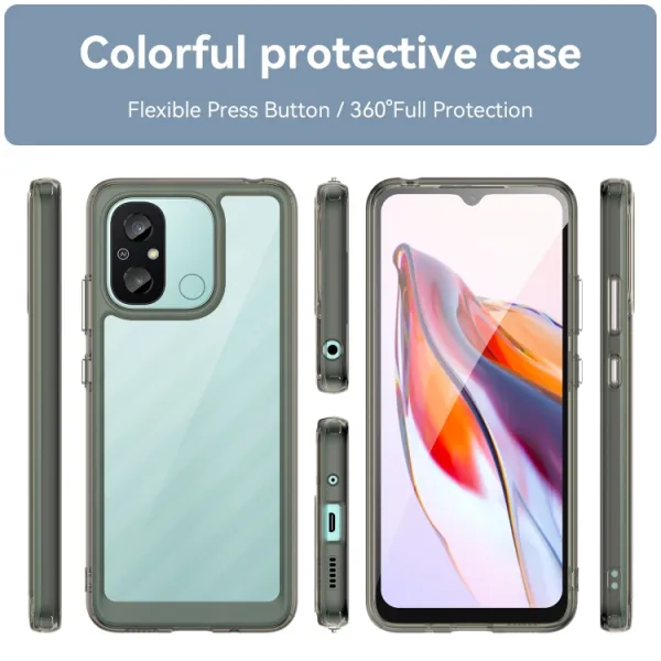 CRYSTAL Ochranný kryt pre Xiaomi Redmi 12C šedý