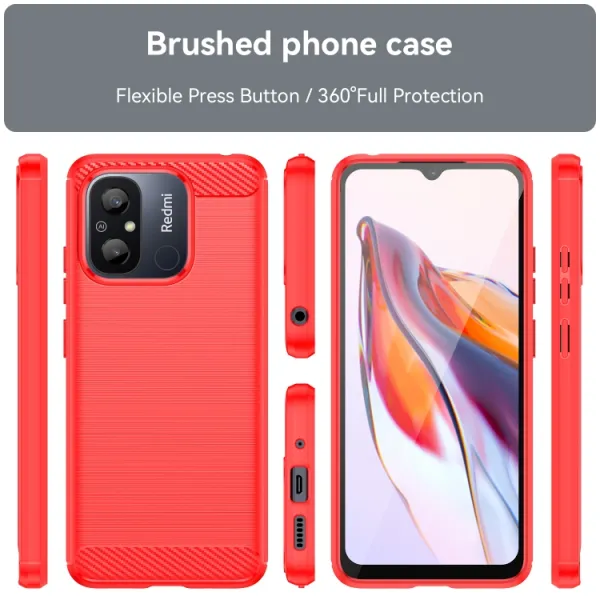 FLEXI TPU Kryt pre Xiaomi Redmi 12C červený