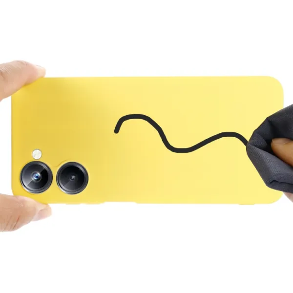 RUBBER Ochranný kryt pre Realme 10 žltý