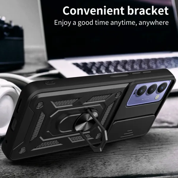 RING CAMERA Kryt s držiakom pre Tecno Camon 18 modrý