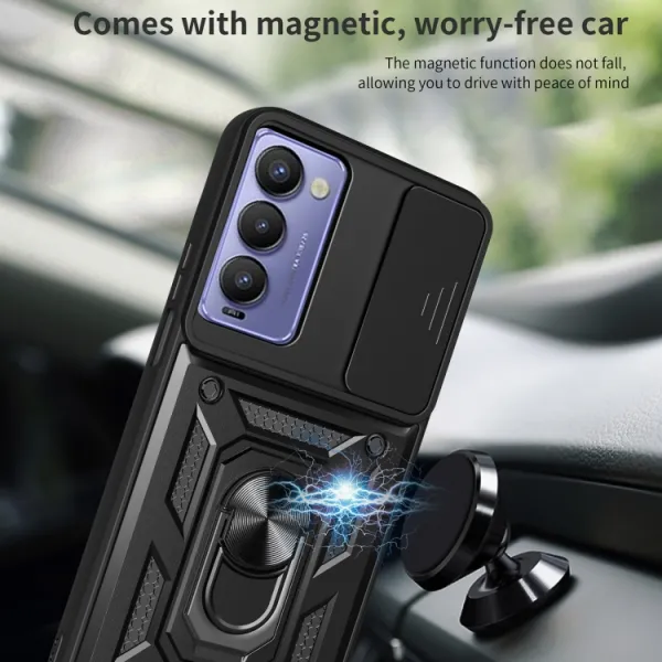 RING CAMERA Kryt s držiakom pre Tecno Camon 18 modrý