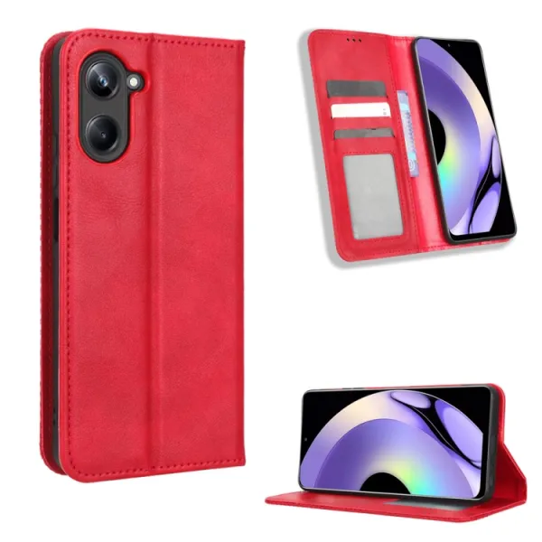 BUSINESS Peňaženkový kryt pre Realme 10 červený