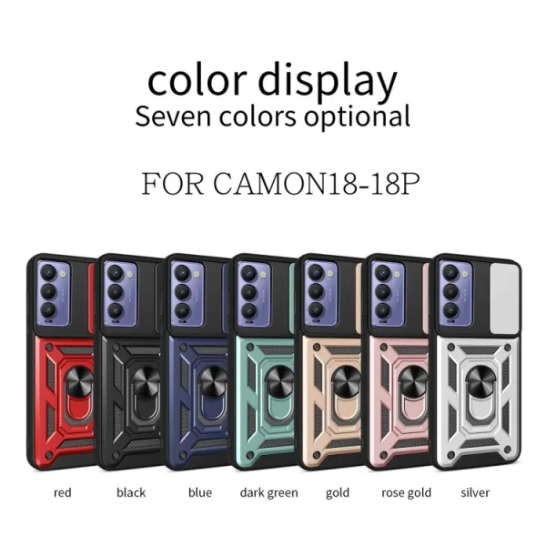 RING CAMERA Kryt s držiakom pre Tecno Camon 18 modrý