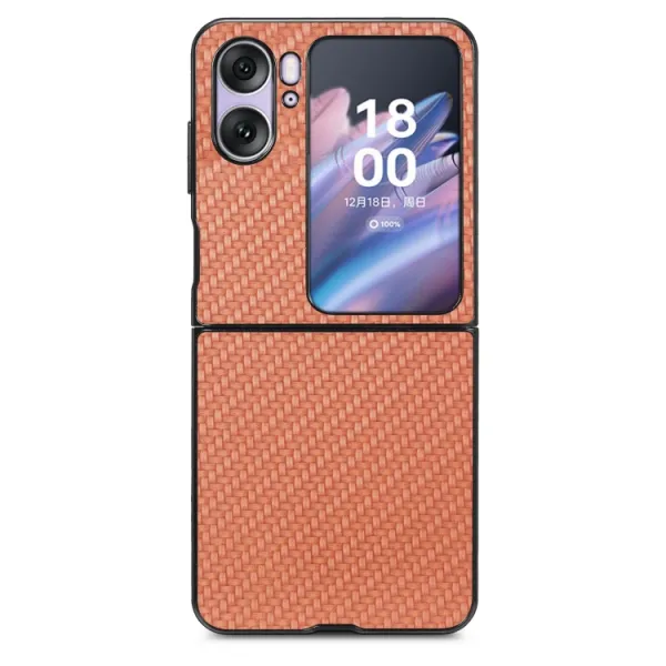 JSM CARBON Plastový kryt Oppo Find N2 Flip hnedý