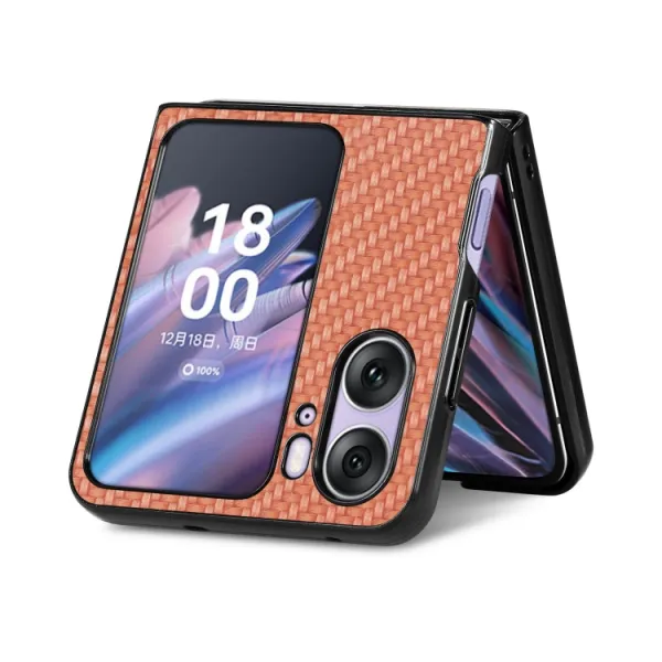 JSM CARBON Plastový kryt Oppo Find N2 Flip hnedý