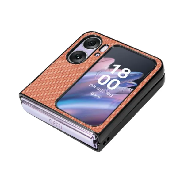 JSM CARBON Plastový kryt Oppo Find N2 Flip hnedý