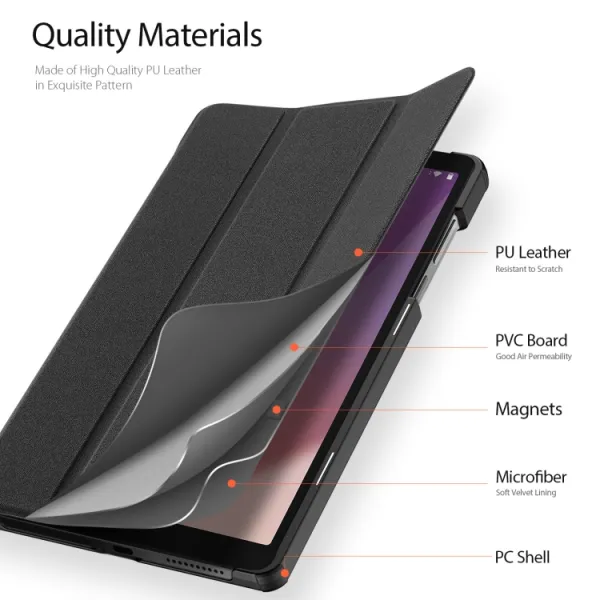 DUX DOMO Zaklápacie puzdro Lenovo Tab M8 4. generácia (4th gen) čierne