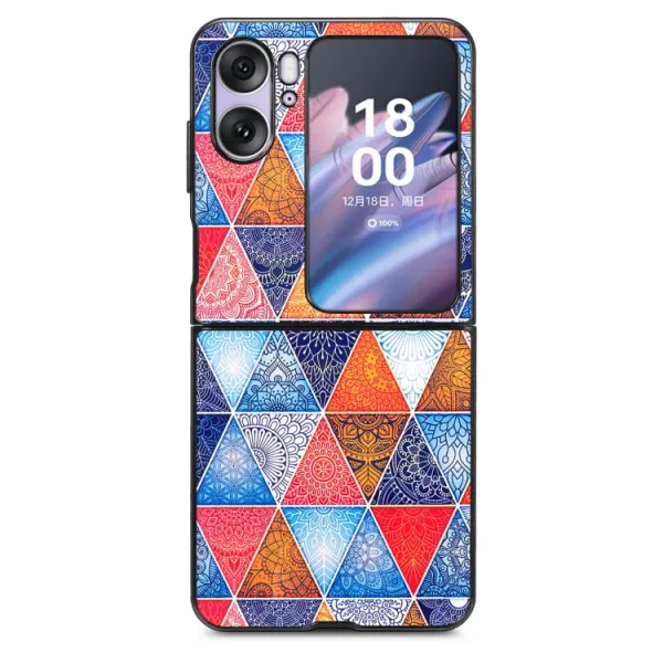 JSM COLOR Kryt s držiakom Oppo Find N2 Flip COLORFUL RHOMBUS